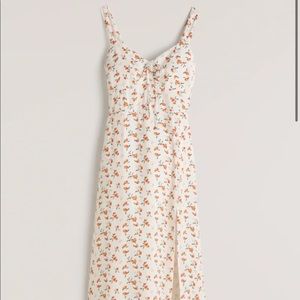 Abercrombie and fitch cinch front midi dress